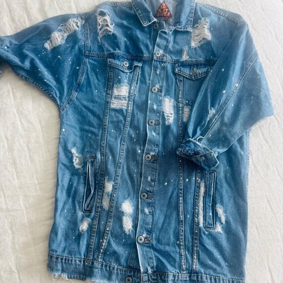 Distressed Denim Jacket (Medium-Large) - Picture 4 of 4